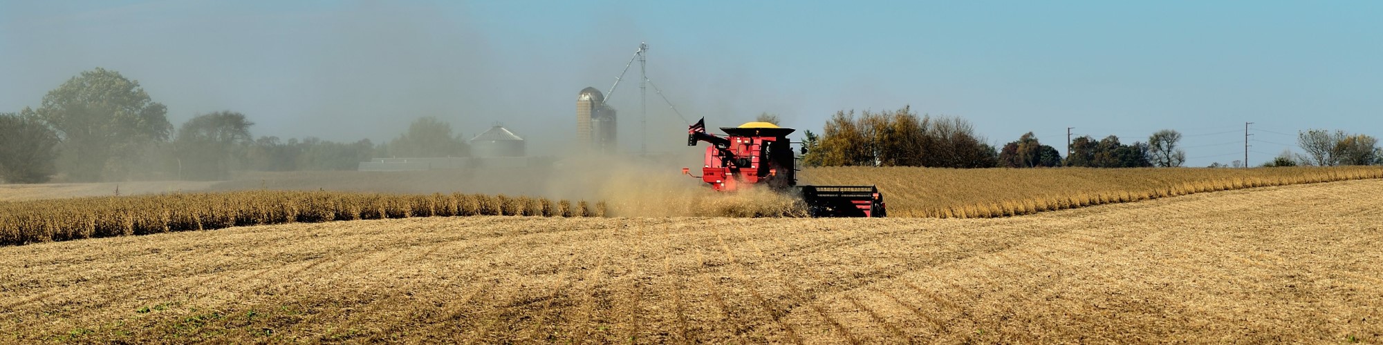 A farming contraption doing work in the fields